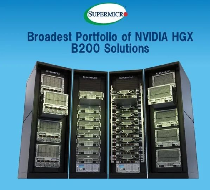 Supermicro擴(kuò)展NVIDIA系統(tǒng)，新增液冷、風(fēng)冷及前端接口助力 AI 工廠